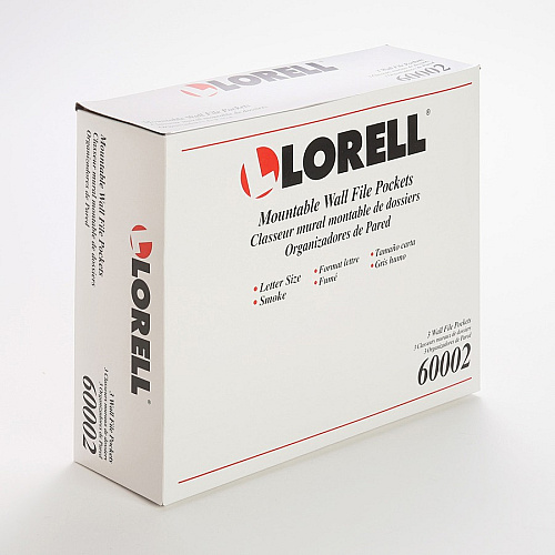 Lorell Wall File Pockets 14.75" Height x 13.13" Width x 4.25" Depth - Smoke - 3 / Pack (LLR60002)
