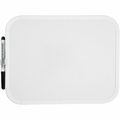 Lorell Personal Whiteboard 11" (0.9 ft) Width x 8.5" (0.7 ft) Height - White Melamine Surface - White Plastic Frame - Rectangle - 1 Each (LLR75620)