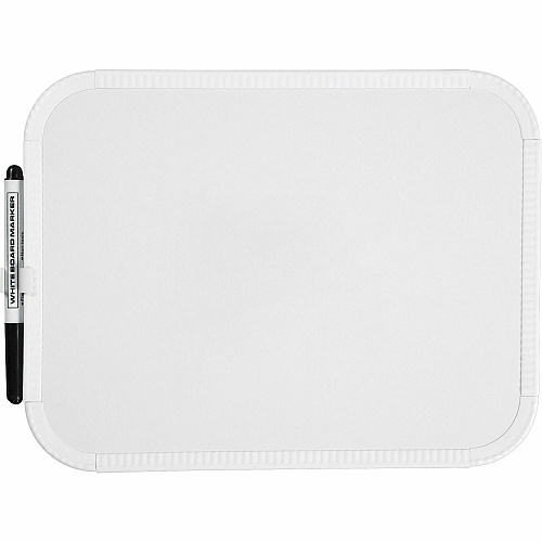 Lorell Personal Whiteboard 11" (0.9 ft) Width x 8.5" (0.7 ft) Height - White Melamine Surface - White Plastic Frame - Rectangle - 1 Each (LLR75620)