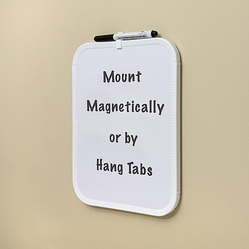 Lorell Personal Whiteboards 11" (0.9 ft) Width x 8.5" (0.7 ft) Height - White Melamine Surface - White Plastic Frame - Rectangle - 6 / Bundle (LLR75620BD)