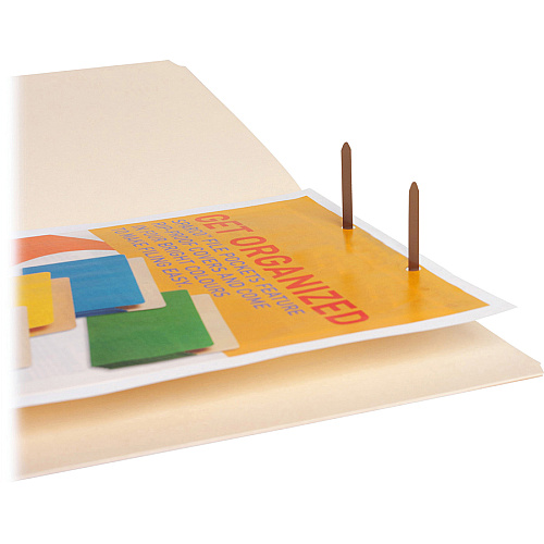Business Source Straight Tab Cut Letter Recycled Fastener Folder 8 1/2" x 11" - 2 Fastener(s) - 2 Plys - 10% Recycled - 50 / Box (BSN17211)