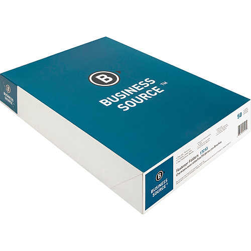 Business Source 1/3 Tab Cut Letter Recycled Fastener Folder 8 1/2" x 11" - 2 Fastener(s) - 10% Recycled - 50 / Box (BSN17213)