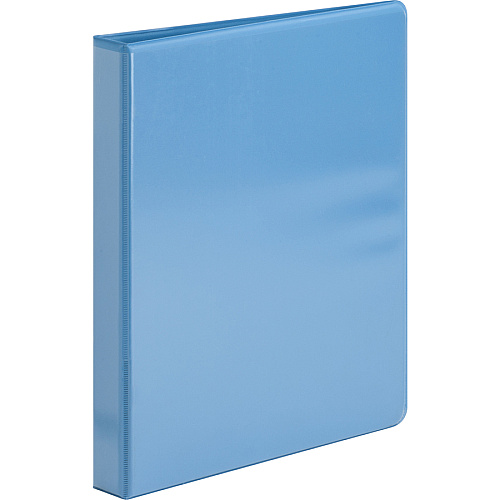 Business Source Round-ring View Binder 1" Binder Capacity - Letter - 8 1/2" x 11" Sheet Size - 225 Sheet Capacity - Fastener(s): Round Ring - Pocket(s): 2, Internal - Polypropylene, Chipboard, Board - Light Blue - Wrinkle-free, Non-glare, Trans (BSN19602)