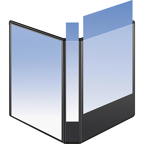 Business Source Round-ring View Binder 3" Binder Capacity - Letter - 8 1/2" x 11" Sheet Size - 625 Sheet Capacity - Fastener(s): Round Ring - Pocket(s): 2, Internal - Polypropylene, Chipboard, Board - White - Wrinkle-free, Non-glare, Transfer S (BSN19751)
