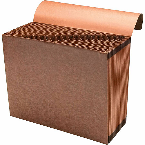 Business Source Letter Recycled Expanding File 8 1/2" x 11" - 21 Pocket(s) - Brown - 30% Recycled - 1 Each (BSN23680)