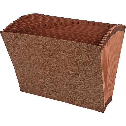 Business Source Letter Recycled Expanding File 8 1/2" x 11" - 21 Pocket(s) - Brown - 30% Recycled - 1 Each (BSN26534)