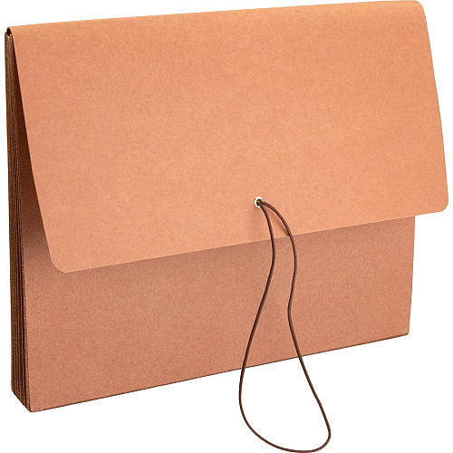 Business Source Letter Recycled File Wallet 8 1/2" x 11" - 5 1/4" Expansion - Brown - 30% Recycled - 1 Each (BSN26575)