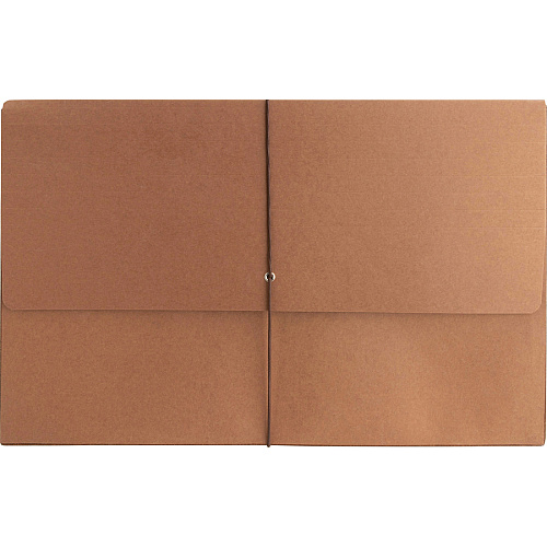 Business Source Legal Recycled File Wallet 8 1/2" x 14" - 5 1/4" Expansion - Brown - 30% Recycled - 1 Each (BSN26576)