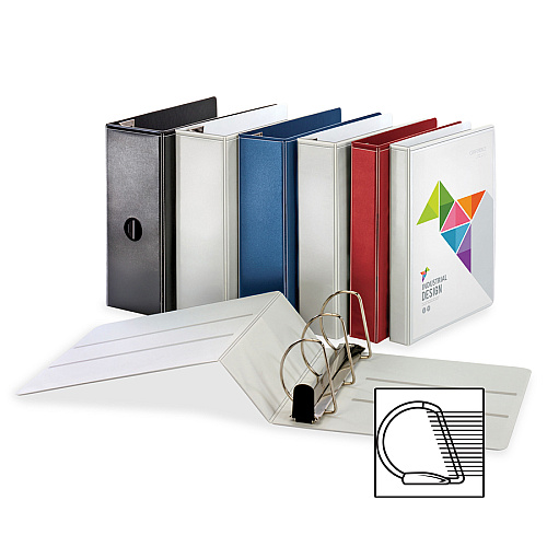 Business Source Red D-ring Binder 5" Binder Capacity - Letter - 8 1/2" x 11" Sheet Size - Fastener(s): D-Ring - Pocket(s): 4 - Polypropylene - Red - Clear Overlay, Non-stick, Ink-transfer Resistant, Locking Ring - 1 Each (BSN26984)