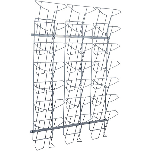 Alba Wire A4 Display 21 Compartments 400 x Sheet - 21 Compartment(s) - Compartment Size : 1.57" - 44.09" Height x 30.71" Width x 5.12" Depth - Chrome - Metal - 1 Each (DDFIL21M)