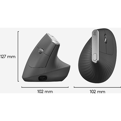 Logitech Mx Vertical Ergonomic Mouse Graphite (910005447)