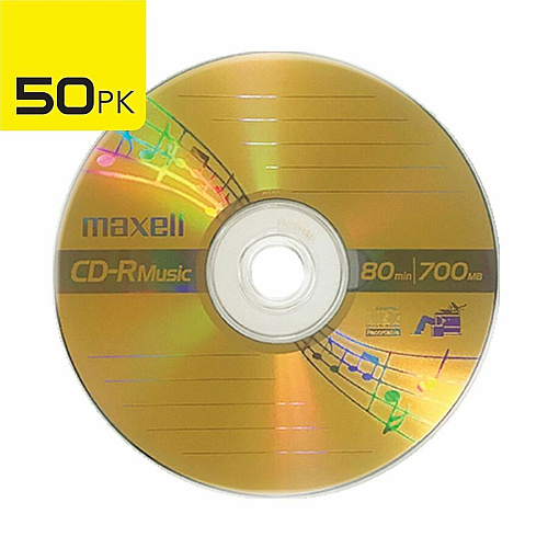 Maxell CD-R Media 120mm - 1.33 Hour Maximum Recording Time (625156)