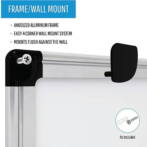 MasterVision Dry-erase Combo Board 0.50" Board Height x 48" Board Width x 72" Board Depth - Natural Cork, Melamine Surface - Self-healing, Resilient, Easy to Clean, Dry Erase Surface, Durable - Silver Aluminum Frame - 1 Each - TAA Compliant (XA2702170)
