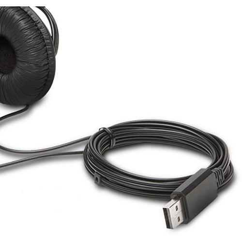 Kensington USB-A Headphones with Mic Stereo - USB Type A - Wired - Over-the-head - Binaural - Supra-aural - 6 ft Cable - Noise Cancelling Microphone (97601)