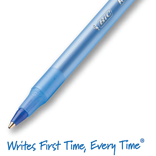 BIC Round Stic Ballpoint Pens Medium Pen Point - Blue Ink - Blue Barrel - 1/Box - 6 / Bundle (GSM11BEBD)