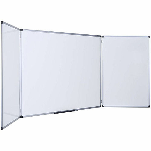 MasterVision Trio Magnetic Whiteboard 36" (3 ft) Width x 96" (8 ft) Height - White Surface - Rectangle - Magnetic - Assembly Required - 1 Each (TR0202101170)