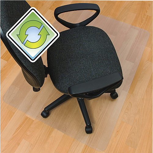 Ecotex Evolutionmat Ecotex&reg; Enhanced Polymer Rectangular Chair Mat with Anti-Slip Backing for Hard Floors - 30" x 48" Hard Floor, Pile Carpet, Home, Office - 48" Length x 30" Width x 0.075" Depth x 0.075" Thickness - Rectangular - Polym (ECO123048AEP)