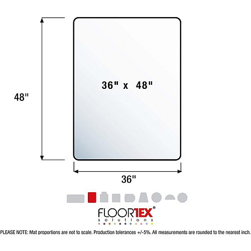 Ecotex Evolutionmat Ecotex&reg; Enhanced Polymer Rectangular Chair Mat with Anti-Slip Backing for Hard Floors - 36" x 48" Hard Floor, Pile Carpet, Home, Office - 48" Length x 36" Width x 0.075" Depth x 0.075" Thickness - Rectangular - Polym (ECO123648AEP)