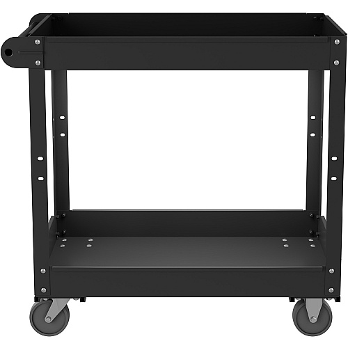 Lorell Utility Cart 2 Shelf - 400 lb Capacity - Steel - 30" Length x 16" Width x 32" Height - Black - 1 Each (LLR59689)