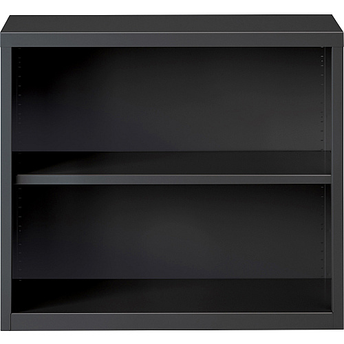 Lorell Fortress Series Bookcase 30" Height x 34.5" Width x 12.6" Depth - 2 Shelve(s) - Material: Steel - Finish: Charcoal, Powder Coated - Adjustable Shelf, Welded, Durable (LLR59691)
