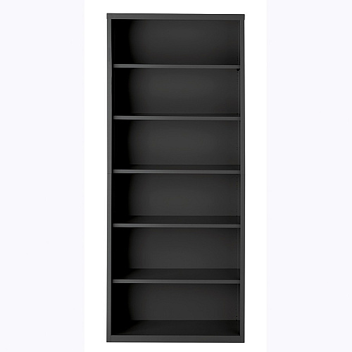 Lorell Fortress Series Bookcase 82" Height x 34.5" Width x 13" Depth - 6 Shelve(s) - Material: Steel - Finish: Charcoal, Powder Coated - Adjustable Shelf, Welded, Durable (LLR59695)