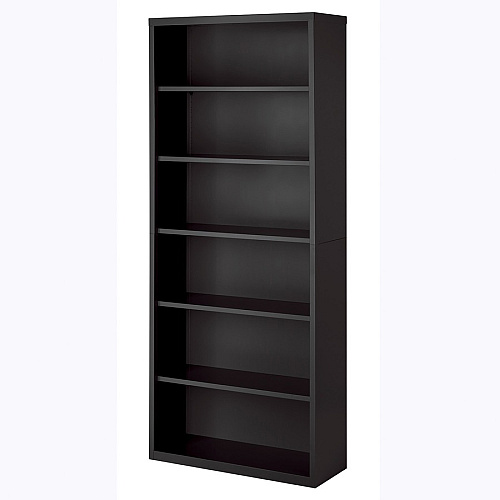 Lorell Fortress Series Bookcase 82" Height x 34.5" Width x 13" Depth - 6 Shelve(s) - Material: Steel - Finish: Charcoal, Powder Coated - Adjustable Shelf, Welded, Durable (LLR59695)