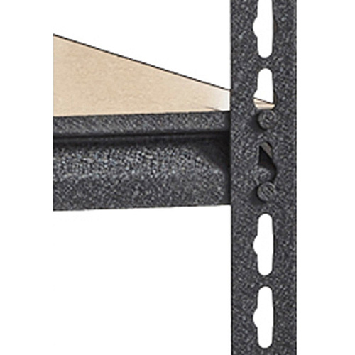 Lorell Iron Horse 2300 lb Capacity Riveted Shelving 4 Shelf(ves) - 60" Height x 36" Width x 18" Depth - 30% Recycled - Black - Steel, Particleboard - 1 Each (LLR59696)