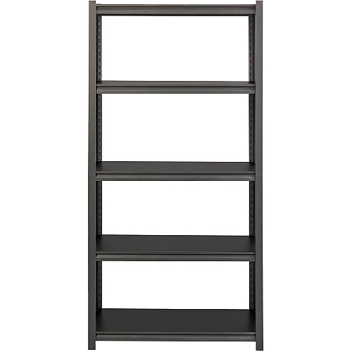 Lorell Iron Horse 3200 lb Capacity Riveted Shelving 5 Shelf(ves) - 72" Height x 36" Width x 18" Depth - 30% Recycled - Black - Steel, Laminate - 1 Each (LLR59701)