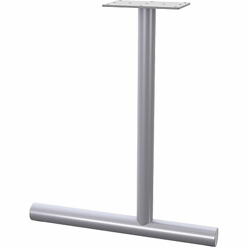 Lorell Training Table C-Leg Table Base with Glides Metallic Silver C-leg Base - 1 Set (LLR61627)
