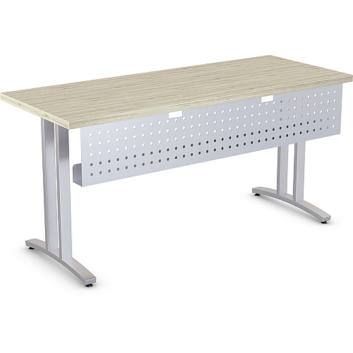 Lorell 60" Training Table Modesty Panel 54" Width x 3" Depth x 10" Height - Steel - Metallic Silver - 1 Each (LLR61632)