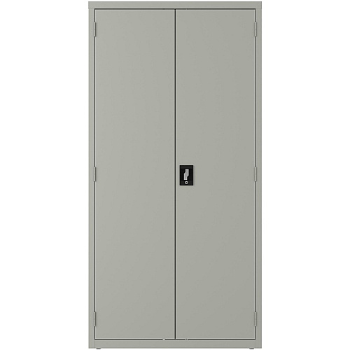 Lorell Fortress Series Wardrobe Cabinet 18" Length x 36" Width x 72" Height - 2 x Door(s) - Locking Door - Gray - Steel - Recycled (LLR66967)