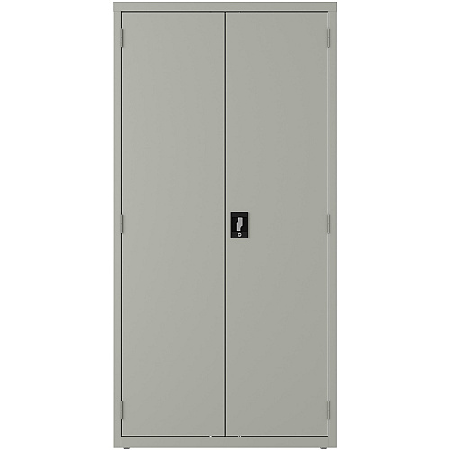 Lorell Fortress Series Wardrobe Cabinet 18" Length x 36" Width x 72" Height - 2 x Door(s) - Locking Door - Gray - Steel - Recycled (LLR66967)