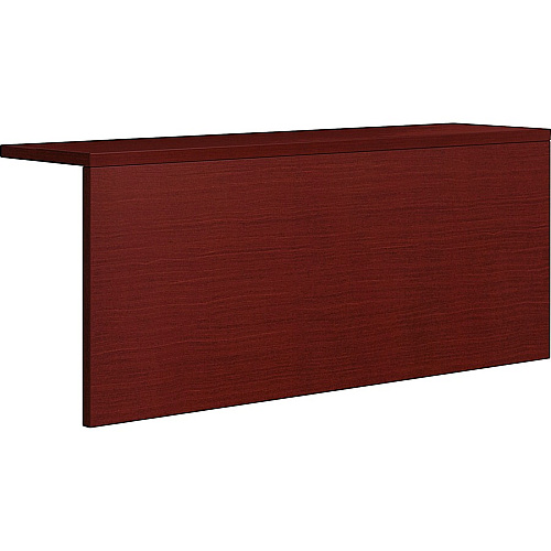 Lorell Prominence 2.0 Mahogany Laminate Reception Countertop 12" Height x 47.3" Width x 11.9" Depth, 1" Thickness Table Top - Band Edge - Material: Particleboard, Thermofused Laminate (TFL) - Finish: Mahogany, Thermofused Laminate (TFL) - D (LLRPMC4814MY)