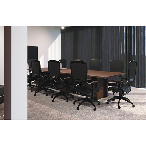 Lorell Prominence 2.0 Half-Racetrack Conference Tabletop Mahogany Racetrack, Laminated Top - 72" Table Top Width x 48" Table Top Depth x 1.50" Table Top Thickness - Assembly Required - Particleboard Top Material - 1 Each (LLRPOC4872MY)