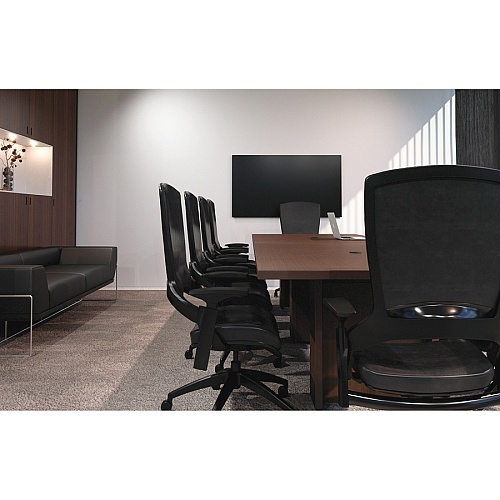 Lorell Prominence 2.0 Racetrack Conference Tabletop Mahogany Racetrack, Laminated Top - 96" Table Top Width x 48" Table Top Depth x 1.50" Table Top Thickness - Conferencing - Assembly Required - Particleboard Top Material - 1 Each (LLRPRT4896MY)