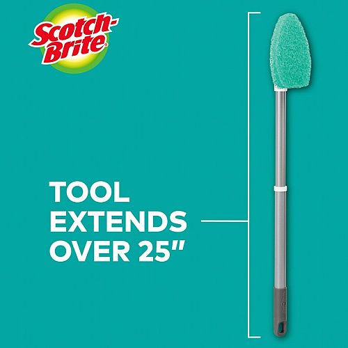 Scotch-Brite Bath Scrubber 24" Handle Length - Plastic Handle - 1 Each (549X4)