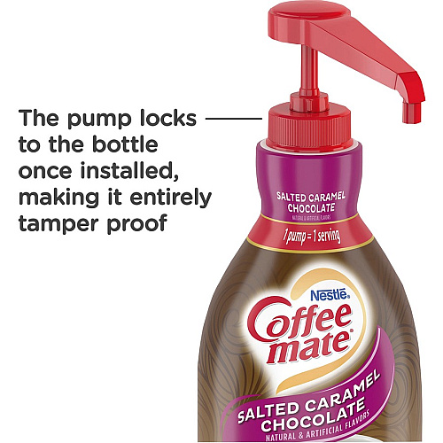 Coffee-mate Coffee mate Salted Caramel Chocolate Liquid Coffee Creamer Pump Bottle Salted Caramel Chocolate Flavor - 50.70 fl oz (1.50 L) - 600 Serving - 2 / Carton (79976CT)