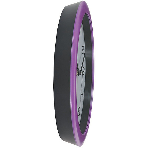 Alba Wall Clock Analog - Quartz - White Main Dial - Purple Case - Classic Style - 1 Each (HORNEWP)