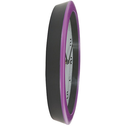 Alba Wall Clock Analog - Quartz - White Main Dial - Purple Case - Classic Style - 1 Each (HORNEWP)
