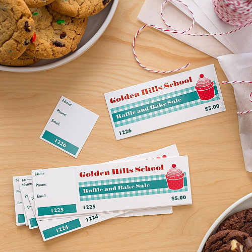 Avery&reg; Blank Printable Perforated Raffle Tickets - Tear-Away Stubs Matte White - 500 / Pack (16795)