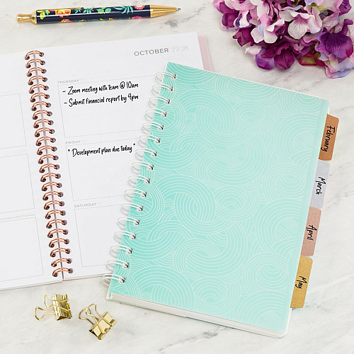 Avery&reg; UltraTabs Repositionable Margin Tabs 24 Tab(s) - 1" Tab Height x 2.50" Tab Width - Clear Film, Gold Paper, Rose Gold, Copper Tab(s) - 24 / Pack (74786)