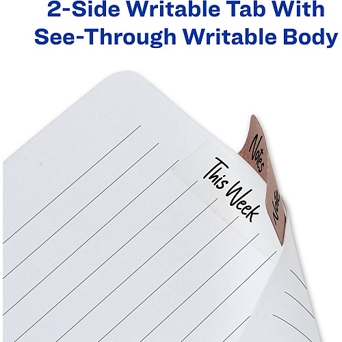 Avery&reg; UltraTabs Repositionable Margin Tabs 24 Tab(s) - 1" Tab Height x 2.50" Tab Width - Clear Film, Gold Paper, Rose Gold, Copper Tab(s) - 24 / Pack (74786)