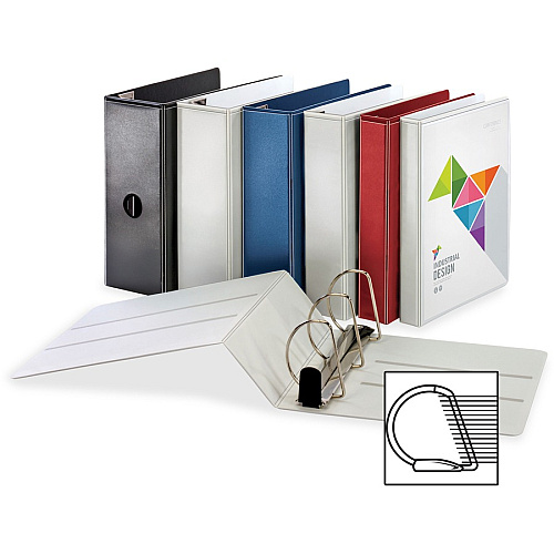 Business Source Red D-ring Binder 1" Binder Capacity - Fastener(s): D-Ring - Pocket(s): 4 - Polypropylene - Red - Non-stick, Labeling Area - 1 Each (BSN26979)