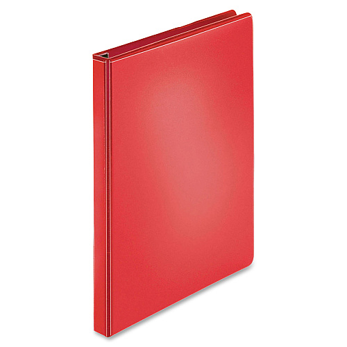 Business Source Red D-ring Binder 1" Binder Capacity - Fastener(s): D-Ring - Pocket(s): 4 - Polypropylene - Red - Non-stick, Labeling Area - 1 Each (BSN26979)