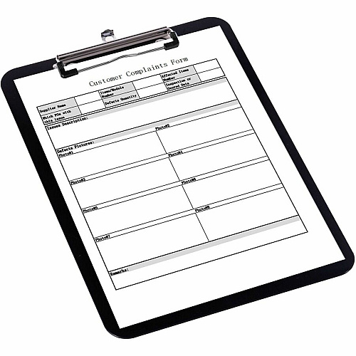 Business Source Shatterproof Clipboard 8 1/2" x 11" Sheet Size - Plastic - Black - 1 Each (BSN49269)