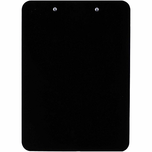 Business Source Shatterproof Clipboard 8 1/2" x 11" Sheet Size - Plastic - Black - 1 Each (BSN49269)