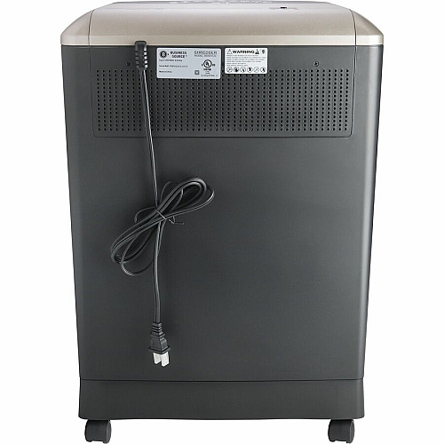 Business Source 6-gallon Bin Cross-cut Shredder Non-continuous Shredder - Cross Cut - 16 Per Pass - for shredding Paper, Staples, CD, DVD, Credit Card - P-3 - 8.88" Throat - 10 Minute Run Time - 30 Minute Cool Down Time - 6 gal Wastebin Capacit (BSN70120)