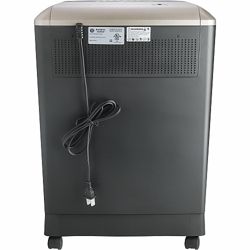Business Source 6-gallon Bin Cross-cut Shredder Non-continuous Shredder - Cross Cut - 16 Per Pass - for shredding Paper, Staples, CD, DVD, Credit Card - P-3 - 8.88" Throat - 10 Minute Run Time - 30 Minute Cool Down Time - 6 gal Wastebin Capacit (BSN70120)