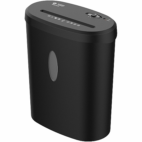 Business Source 4.6-gallon Bin Cross-cut Shredder Non-continuous Shredder - Cross Cut - 12 Per Pass - for shredding Paper, Staples, Credit Card - P-3 - 8.66" Throat - 2 Minute Run Time - 30 Minute Cool Down Time - 4.60 gal Wastebin Capacity - B (BSN70121)
