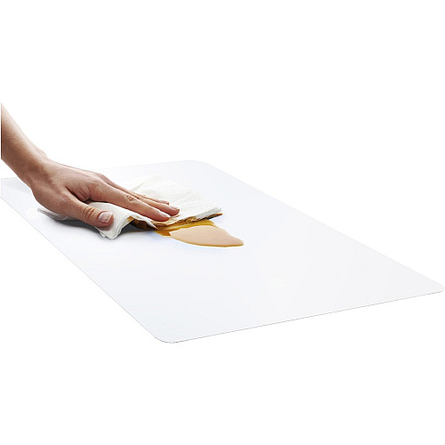 Desktex&reg; Polycarbonate Place Mats (set of 4) - 12" x 18" Rectangular - 12" Width x 18" Length x 0.03100" Depth - Clear Backing - Polycarbonate - Clear - TAA Compliant (FPDE12184RA4)